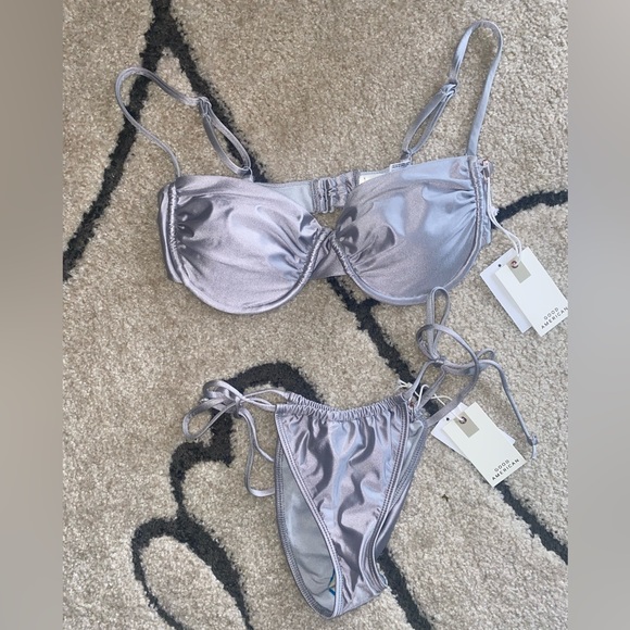 Good American Silver Bikini Set NWT!! - Picture 3 of 13